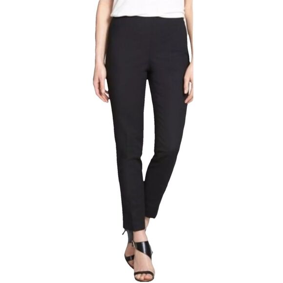 VINCE CAMUTO Women’s Black Pant Size 4 Side Zip Double Weave Ankle Pant - Picture 1 of 12